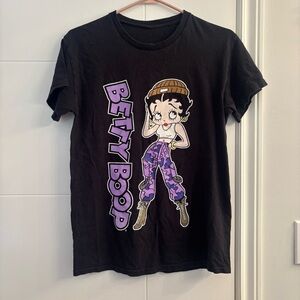 Betty Boop Black Cotton Tee